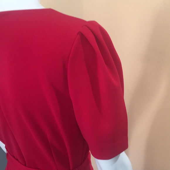 Alex Marie red short sleeves, square neck  Jumpsuit/Romper square neck size S - Picture 9 of 14